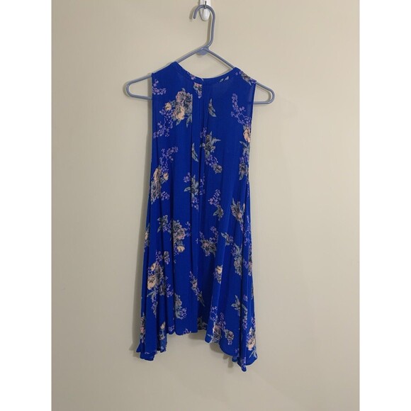 FREE PEOPLE Medallion Tree Swing Tunic Mini Dress Sleeveless Boho Blue Size XS - Picture 5 of 5